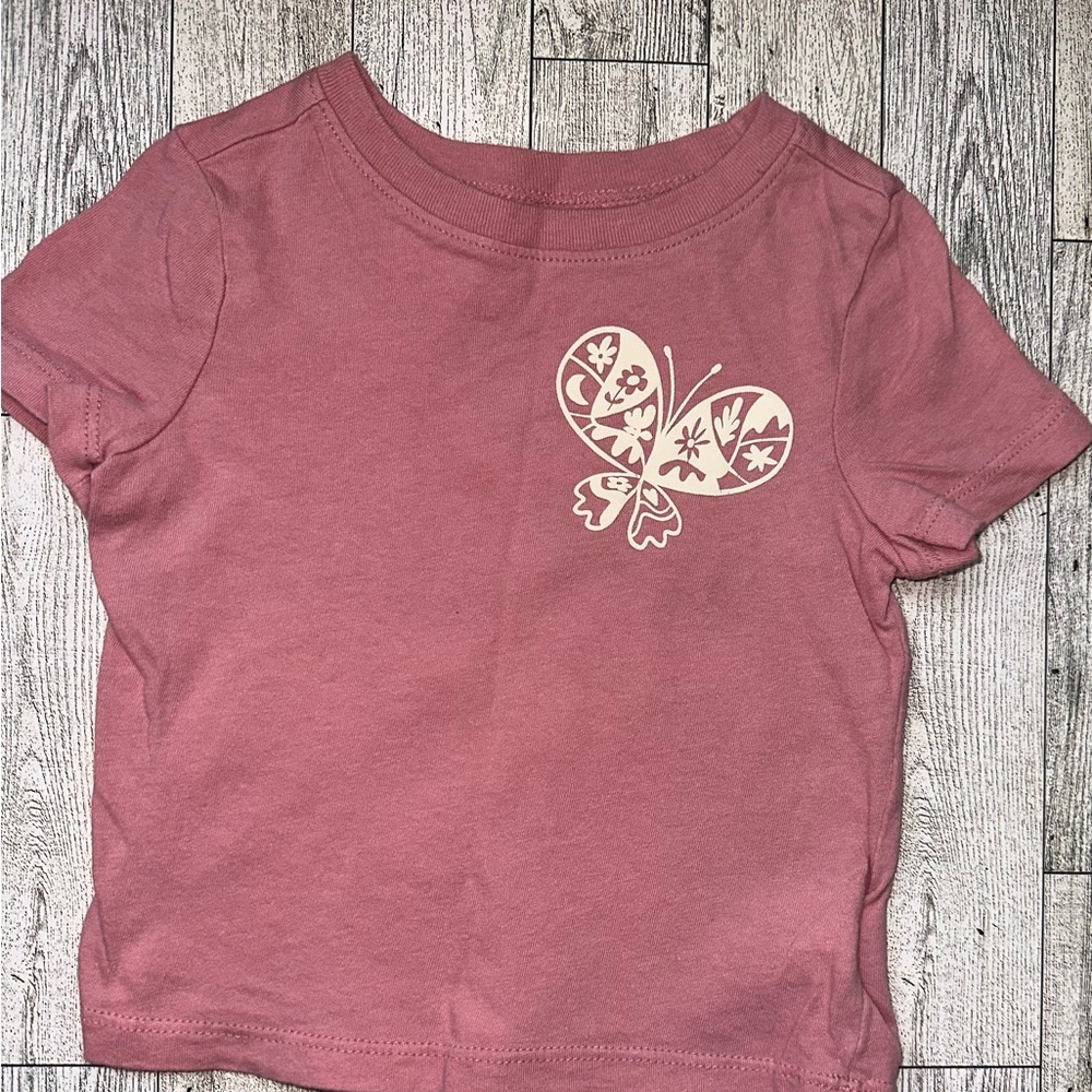 Old Navy Pink Butterfly T-Shirt - 2T